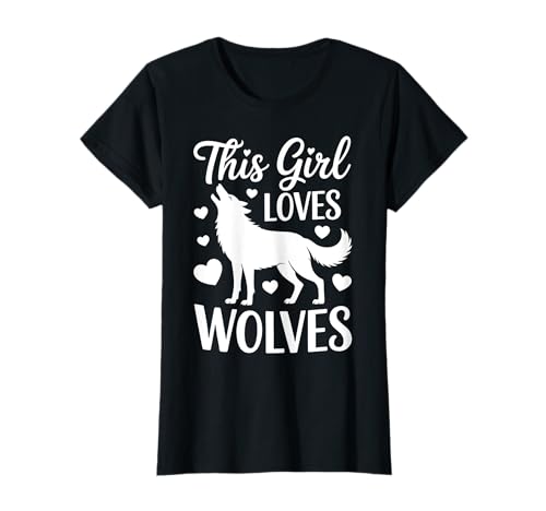 Dieses Mädchen liebt Wölfe Cute Wolf T-Shirt von Cute Wolves Cool Wolf Design