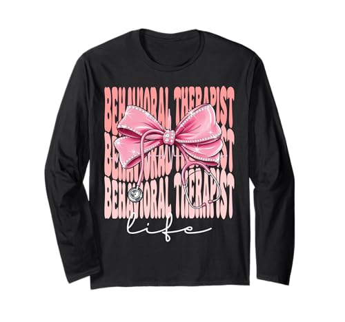 Verhaltenstherapeut Life Week Day für Frauen Coquette Bow Langarmshirt von Cute and Funny Coquette Behavioral Therapist