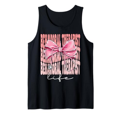 Verhaltenstherapeut Life Week Day für Frauen Coquette Bow Tank Top von Cute and Funny Coquette Behavioral Therapist