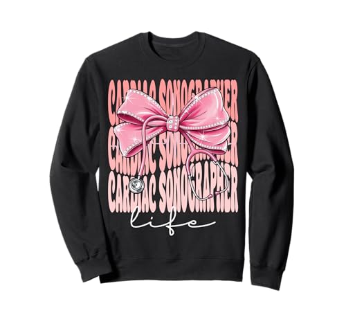 Herzsonographer Lebenswoche Tag für Frauen Kokette Bogen Sweatshirt Herzsonographer Lebenswoche Tag für Frauen Kokette Bogen Sweatshirt von Cute and Funny Coquette Cardiac Sonographer Life