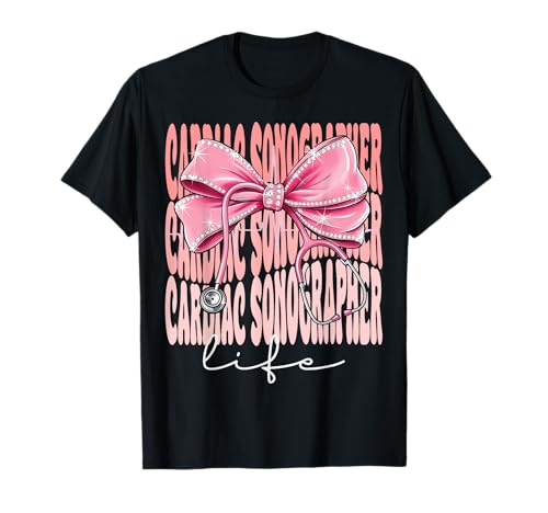 Herzsonographer Lebenswoche Tag für Frauen Kokette Bogen T-Shirt Herzsonographer Lebenswoche Tag für Frauen Kokette Bogen T-Shirt von Cute and Funny Coquette Cardiac Sonographer Life