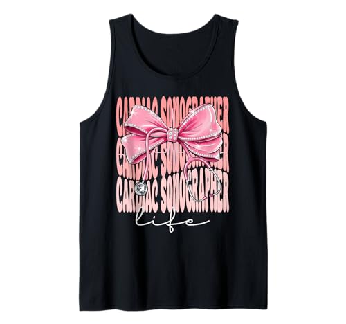 Herzsonographer Lebenswoche Tag für Frauen Kokette Bogen Tank Top Herzsonographer Lebenswoche Tag für Frauen Kokette Bogen Tank Top von Cute and Funny Coquette Cardiac Sonographer Life