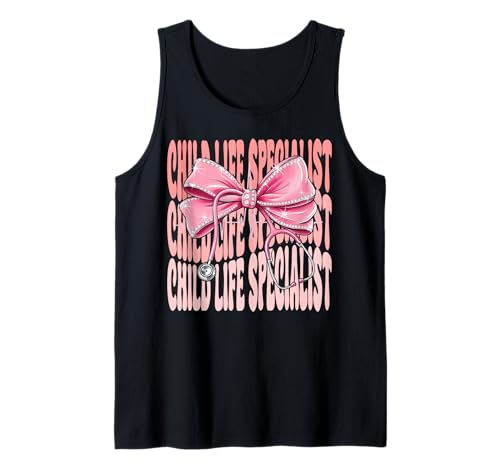 Child Life Specialist Woche Tag für Frauen Rosa Kokette Schleife Tank Top Child Life Specialist Woche Tag für Frauen Rosa Kokette Schleife Tank Top von Cute and Funny Coquette Child Life Specialist
