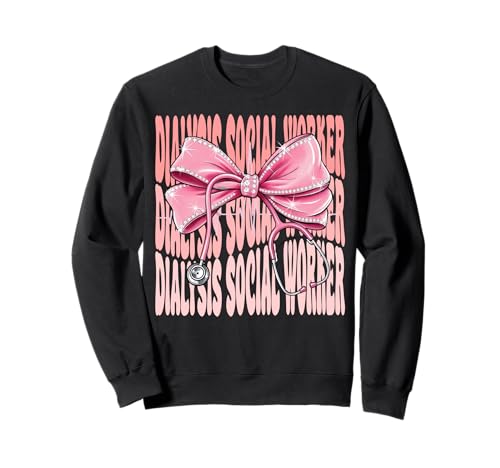Dialyse Sozialarbeiter Woche Tag für Frauen Rosa Kokette Schleife Sweatshirt Dialyse Sozialarbeiter Woche Tag für Frauen Rosa Kokette Schleife Sweatshirt von Cute and Funny Coquette Dialysis Social Worker