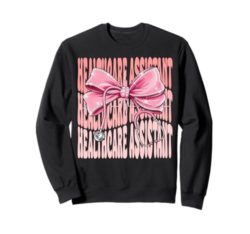Healthcare Assistant Week Day für Damen, rosa Kokettenschleife Sweatshirt Healthcare Assistant Week Day für Damen, rosa Kokettenschleife Sweatshirt von Cute and Funny Coquette Healthcare Assistant