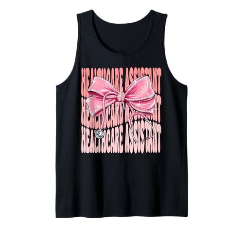 Healthcare Assistant Week Day für Damen, rosa Kokettenschleife Tank Top Healthcare Assistant Week Day für Damen, rosa Kokettenschleife Tank Top von Cute and Funny Coquette Healthcare Assistant