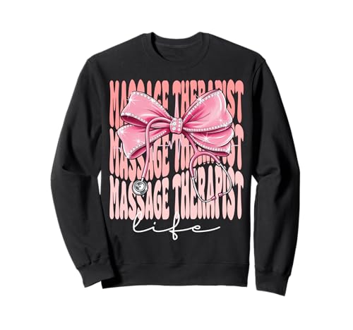 Massagetherapeutin Life Week Day für Frauen Rosa Kokette Schleife Sweatshirt von Cute and Funny Coquette Massage Therapist Life