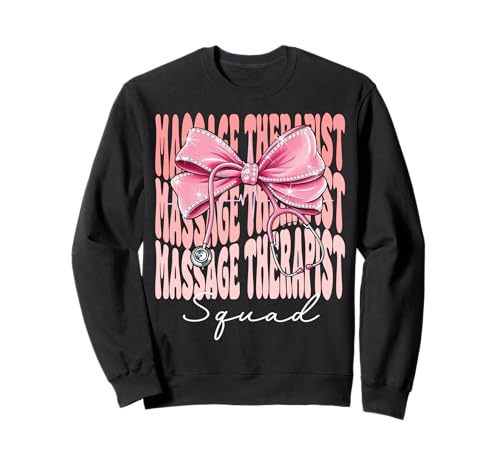 Massagetherapeutin Squad Woche Tag für Frauen, rosa Kokette Schleife Sweatshirt Massagetherapeutin Squad Woche Tag für Frauen, rosa Kokette Schleife Sweatshirt von Cute and Funny Coquette Massage Therapist Squad