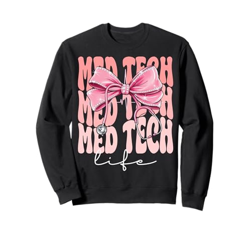Med Tech Life Week Day for Women Coquette Bow Stethoskop Sweatshirt Med Tech Life Week Day for Women Coquette Bow Stethoskop Sweatshirt von Cute and Funny Coquette Med Tech Life