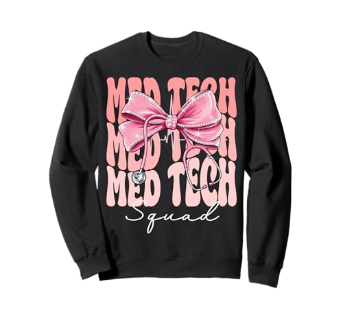 Med Tech Squad Week Day for Women Coquette Bow Stethoskop Sweatshirt Med Tech Squad Week Day for Women Coquette Bow Stethoskop Sweatshirt von Cute and Funny Coquette Med Tech Squad