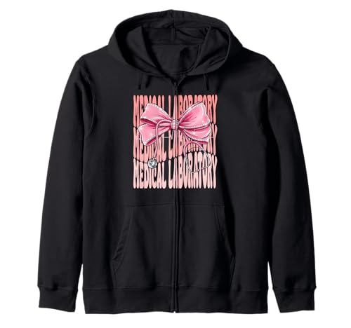 Medizinisches Labor Wochentag für Frauen Rosa Kokette Schleife Kapuzenjacke von Cute and Funny Coquette Medical Laboratory