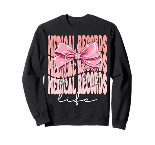 Medical Records Life Week Day für Damen, rosa Kokettenschleife Sweatshirt Medical Records Life Week Day für Damen, rosa Kokettenschleife Sweatshirt von Cute and Funny Coquette Medical Records Life