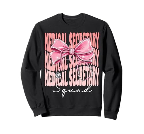 Medical Secretary Squad Week Day für Damen, rosa Kokettenschleife Sweatshirt Medical Secretary Squad Week Day für Damen, rosa Kokettenschleife Sweatshirt von Cute and Funny Coquette Medical Secretary Squad