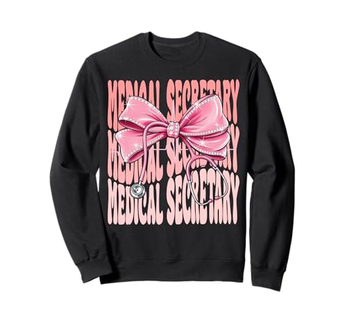 Rosafarbener Kokettenbogen für Damen, Wochenarbeitszeit, für Frauen Sweatshirt von Cute and Funny Coquette Medical Secretary