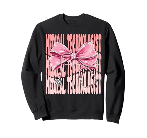 Medizintechniker Wochentag für Frauen Rosa Kokette Schleife Sweatshirt Medizintechniker Wochentag für Frauen Rosa Kokette Schleife Sweatshirt von Cute and Funny Coquette Medical Technologist