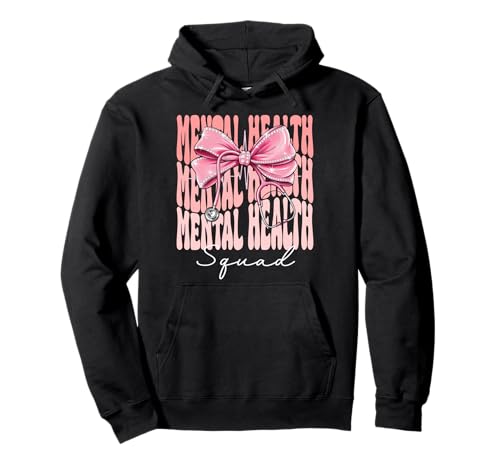Mental Health Squad Week Day für Damen, rosa Kokettenschleife Pullover Hoodie Mental Health Squad Week Day für Damen, rosa Kokettenschleife Pullover Hoodie von Cute and Funny Coquette Mental Health Squad