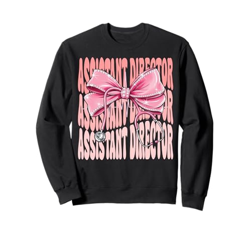 Assistent Director Week Day for Women Pink Coquette Bow Sweatshirt Assistent Director Week Day for Women Pink Coquette Bow Sweatshirt von Cute and Funny Groovy Coquette Assistant Director