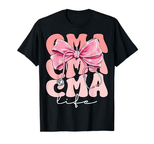 CMA Life Week Day for Women Pink Coquette Bow Stethoskop T-Shirt CMA Life Week Day for Women Pink Coquette Bow Stethoskop T-Shirt von Cute and Funny Groovy Coquette CMA Life