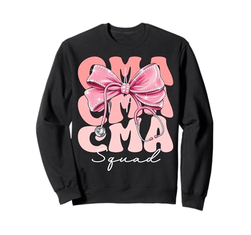 CMA Squad Week Day for Women Pink Coquette Bow Stethoskop Sweatshirt von Cute and Funny Groovy Coquette CMA Squad