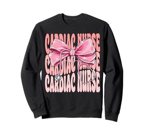 Cardiac Nurse Week Day for Women Coquette Bow Stethoskop Sweatshirt Cardiac Nurse Week Day for Women Coquette Bow Stethoskop Sweatshirt von Cute and Funny Groovy Coquette Cardiac Nurse