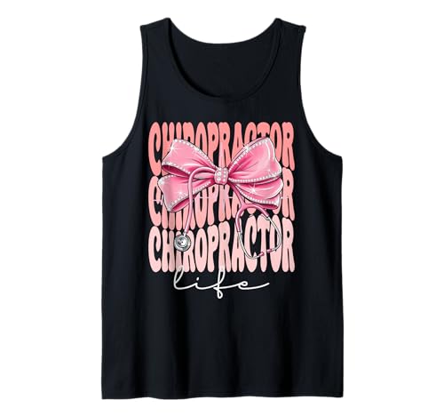 Chiropraktiker Life Week Day für Frauen Rosa Kokette Schleife Tank Top Chiropraktiker Life Week Day für Frauen Rosa Kokette Schleife Tank Top von Cute and Funny Groovy Coquette Chiropractor Life