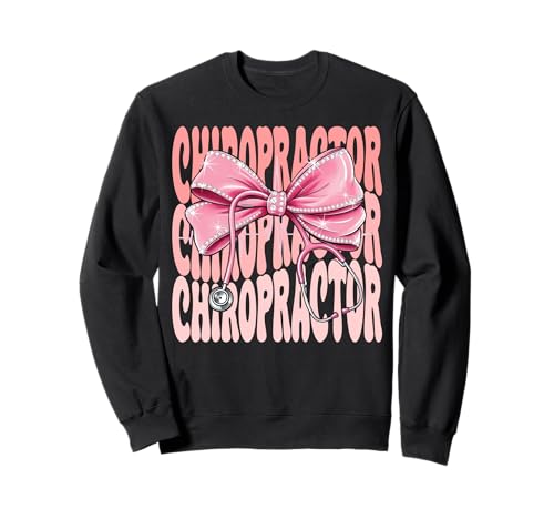 Chiropraktiker Wochentag für Frauen Kokette Bogen Stethoskop Sweatshirt Chiropraktiker Wochentag für Frauen Kokette Bogen Stethoskop Sweatshirt von Cute and Funny Groovy Coquette Chiropractor
