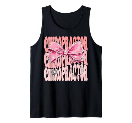 Chiropraktiker Wochentag für Frauen Kokette Bogen Stethoskop Tank Top Chiropraktiker Wochentag für Frauen Kokette Bogen Stethoskop Tank Top von Cute and Funny Groovy Coquette Chiropractor