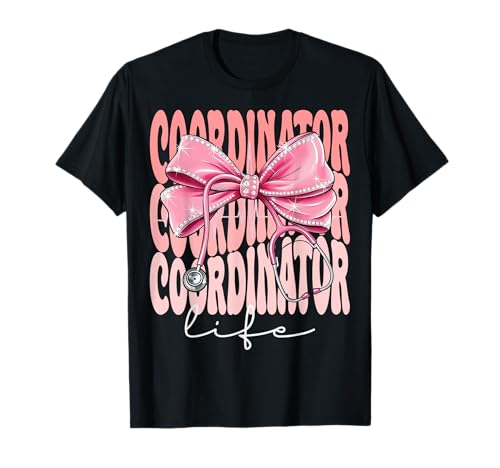 Coordinator Life Week Day für Damen, pinkfarbener Kokettenbogen T-Shirt Coordinator Life Week Day für Damen, pinkfarbener Kokettenbogen T-Shirt von Cute and Funny Groovy Coquette Coordinator Life