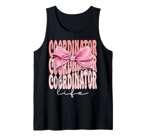 Coordinator Life Week Day für Damen, pinkfarbener Kokettenbogen Tank Top Coordinator Life Week Day für Damen, pinkfarbener Kokettenbogen Tank Top von Cute and Funny Groovy Coquette Coordinator Life