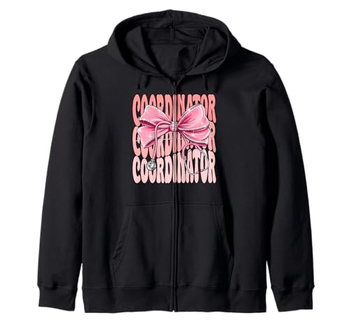 Koordinator Woche Tag für Frauen Kokette Bogen Stethoskop Kapuzenjacke Koordinator Woche Tag für Frauen Kokette Bogen Stethoskop Kapuzenjacke von Cute and Funny Groovy Coquette Coordinator