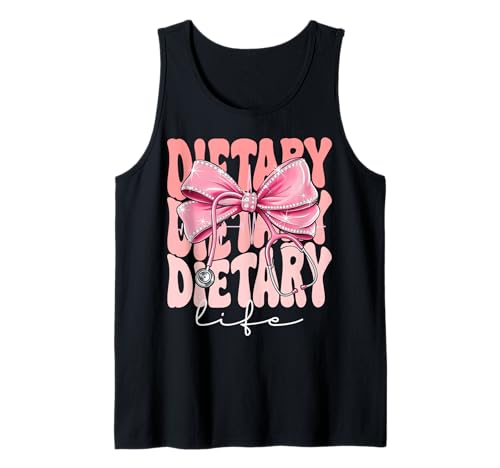 Dietary Life Week Day for Women Coquette Bow Stethoskop Tank Top Dietary Life Week Day for Women Coquette Bow Stethoskop Tank Top von Cute and Funny Groovy Coquette Dietary Life
