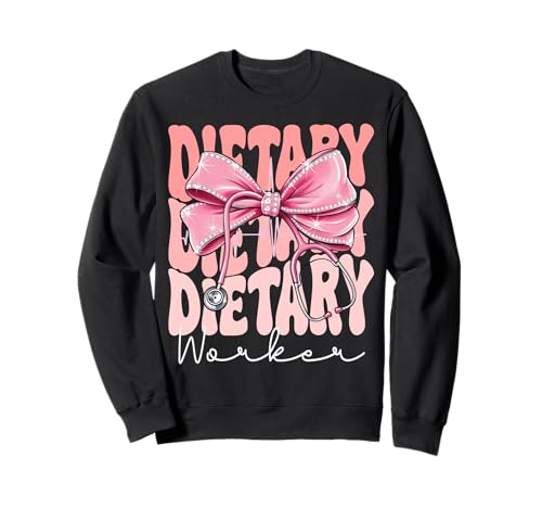 Dietary Worker Week Day for Women Coquette Bow Stethoskop Sweatshirt Dietary Worker Week Day for Women Coquette Bow Stethoskop Sweatshirt von Cute and Funny Groovy Coquette Dietary Worker