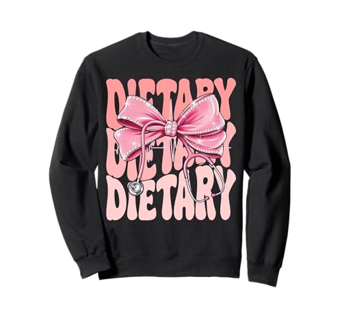 Dietary Week Day for Women Pink Coquette Bow Stethoskop Sweatshirt Dietary Week Day for Women Pink Coquette Bow Stethoskop Sweatshirt von Cute and Funny Groovy Coquette Dietary