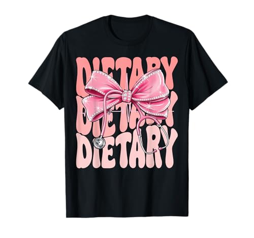 Dietary Week Day for Women Pink Coquette Bow Stethoskop T-Shirt Dietary Week Day for Women Pink Coquette Bow Stethoskop T-Shirt von Cute and Funny Groovy Coquette Dietary