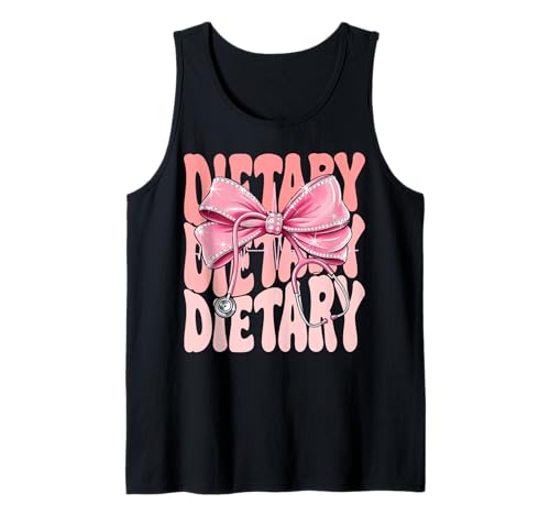 Dietary Week Day for Women Pink Coquette Bow Stethoskop Tank Top Dietary Week Day for Women Pink Coquette Bow Stethoskop Tank Top von Cute and Funny Groovy Coquette Dietary