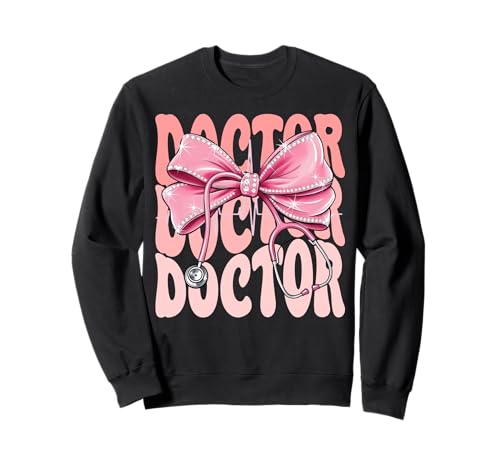 Doctor Week Day for Women Pink Coquette Bow Stethoskop Sweatshirt Doctor Week Day for Women Pink Coquette Bow Stethoskop Sweatshirt von Cute and Funny Groovy Coquette Doctor