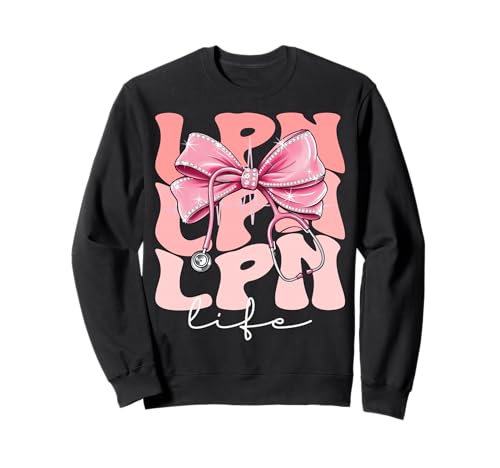 LPN Life Week Day for Women Pink Coquette Bow Stethoskop Sweatshirt LPN Life Week Day for Women Pink Coquette Bow Stethoskop Sweatshirt von Cute and Funny Groovy Coquette LPN Life