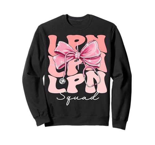 LPN Squad Week Day for Women Pink Coquette Bow Stethoskop Sweatshirt LPN Squad Week Day for Women Pink Coquette Bow Stethoskop Sweatshirt von Cute and Funny Groovy Coquette LPN Squad