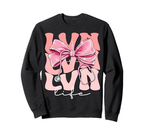 LVN Life Week Day for Women Pink Coquette Bow Stethoskop Sweatshirt LVN Life Week Day for Women Pink Coquette Bow Stethoskop Sweatshirt von Cute and Funny Groovy Coquette LVN Life
