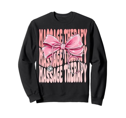 Massagetherapie Woche Tag für Frauen Rosa Kokette Schleife Sweatshirt Massagetherapie Woche Tag für Frauen Rosa Kokette Schleife Sweatshirt von Cute and Funny Groovy Coquette Massage Therapy