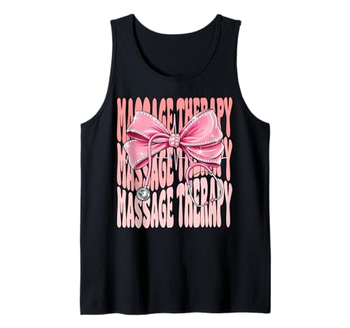 Massagetherapie Woche Tag für Frauen Rosa Kokette Schleife Tank Top Massagetherapie Woche Tag für Frauen Rosa Kokette Schleife Tank Top von Cute and Funny Groovy Coquette Massage Therapy