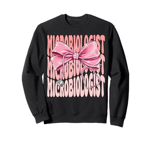 Mikrobiologe Week Day for Women Coquette Bow Stethoskop Sweatshirt Mikrobiologe Week Day for Women Coquette Bow Stethoskop Sweatshirt von Cute and Funny Groovy Coquette Microbiologist