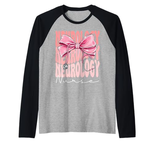 Neurologie Krankenschwester Woche Tag für Frauen Rosa Kokette Schleife Raglan Neurologie Krankenschwester Woche Tag für Frauen Rosa Kokette Schleife Raglan von Cute and Funny Groovy Coquette Neurology Nurse