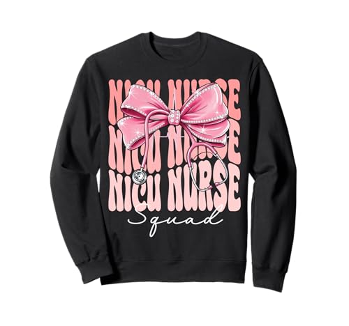 Nicu Nurse Squad Week Day Kokettenschleife für Damen, Rosa Sweatshirt Nicu Nurse Squad Week Day Kokettenschleife für Damen, Rosa Sweatshirt von Cute and Funny Groovy Coquette Nicu Nurse Squad