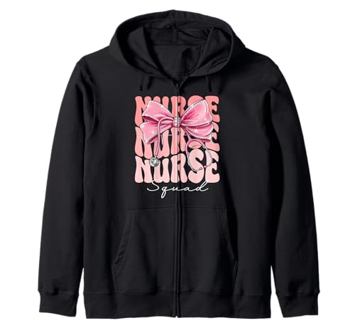 Nurse Squad Week Day for Women Coquette Bow Stethoskop Kapuzenjacke von Cute and Funny Groovy Coquette Nurse Squad