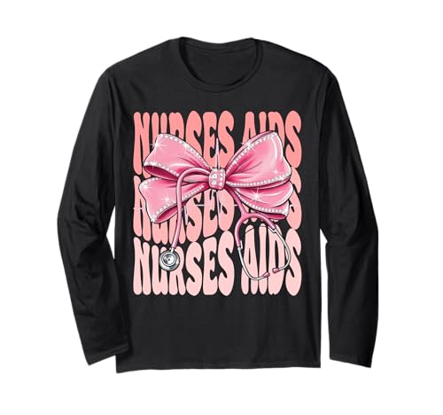 Nurses Aids Week Day for Women Coquette Bow Stethoskop Langarmshirt Nurses Aids Week Day for Women Coquette Bow Stethoskop Langarmshirt von Cute and Funny Groovy Coquette Nurses Aids