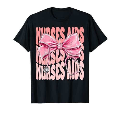 Nurses Aids Week Day for Women Coquette Bow Stethoskop T-Shirt Nurses Aids Week Day for Women Coquette Bow Stethoskop T-Shirt von Cute and Funny Groovy Coquette Nurses Aids