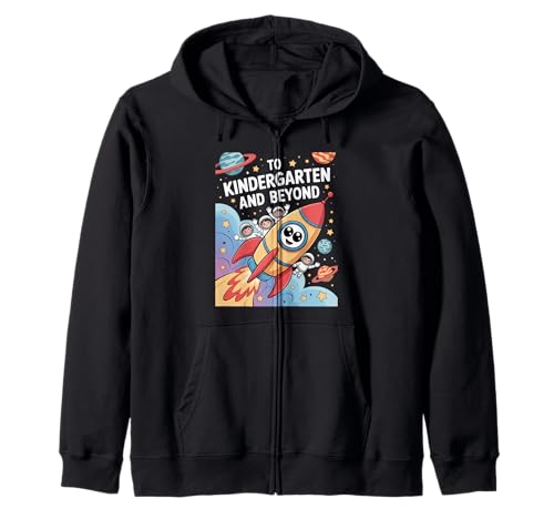 Bis zum Kindergarten und darüber hinaus Space Rocket Astronaut Kids Kapuzenjacke Bis zum Kindergarten und darüber hinaus Space Rocket Astronaut Kids Kapuzenjacke von Cute astronaut back to school design