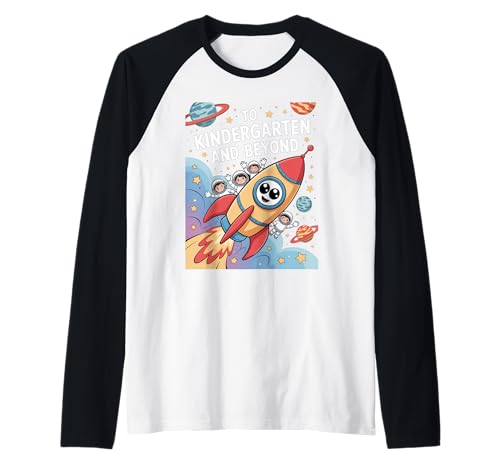 Bis zum Kindergarten und darüber hinaus Space Rocket Astronaut Kids Raglan Bis zum Kindergarten und darüber hinaus Space Rocket Astronaut Kids Raglan von Cute astronaut back to school design