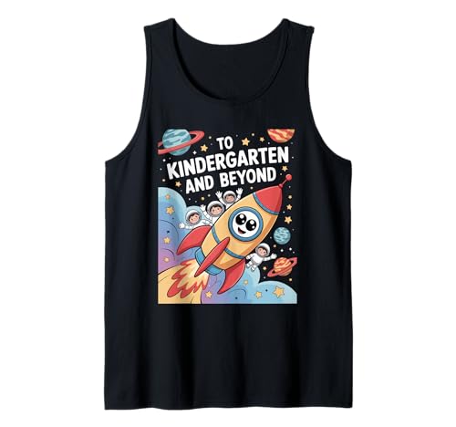 Bis zum Kindergarten und darüber hinaus Space Rocket Astronaut Kids Tank Top Bis zum Kindergarten und darüber hinaus Space Rocket Astronaut Kids Tank Top von Cute astronaut back to school design